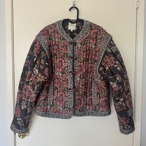 Sea New York Tess Floral Printed Quilted Jacket | Size L